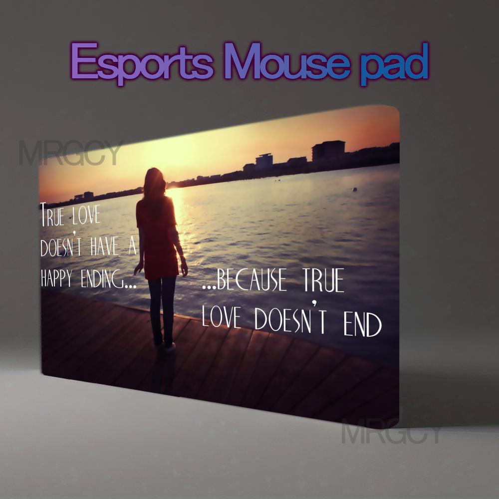 Pc Gaming Quotes - Großes, romantisches, ästhetisches Gaming-Mauspad mit Meeressonnenuntergang,