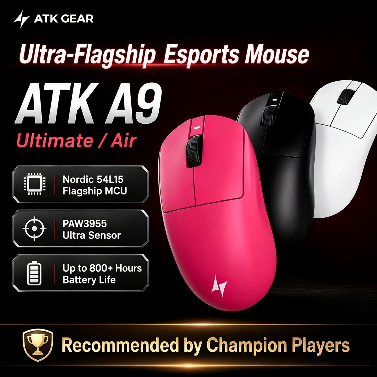 Pc Gaming Ultra - ATK Gaming-Maus DragonFly A9 Ultimate Air