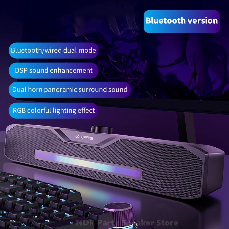 Pc Gaming Cost - Heißverkaufter, kostengünstiger USB-betriebener Bluetooth/kabelgebundener Desktop-PC-Gaming-Lautsprecher, Soundbar,