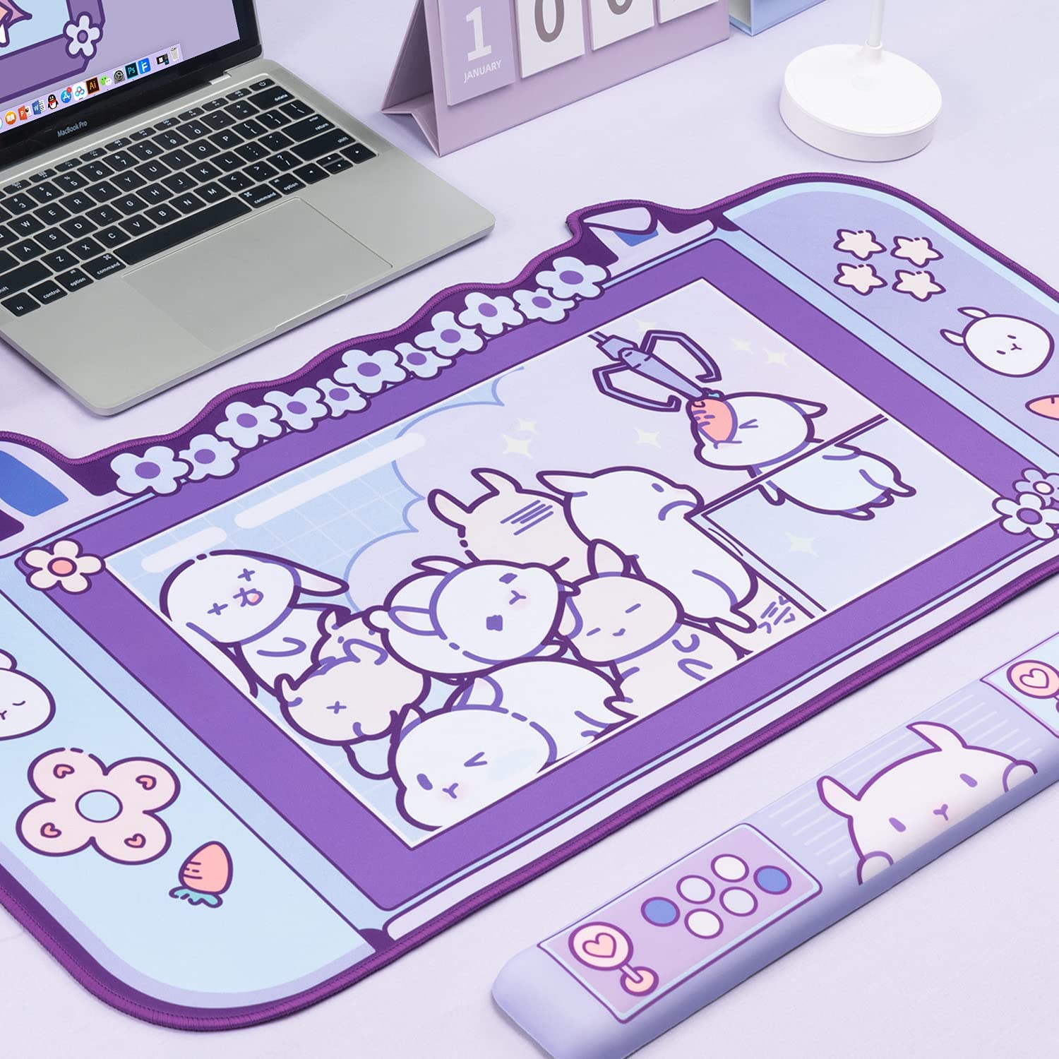 Großes Kawaii-Gaming-Mauspad,  – Pc Gaming Pink Bewertung und Preis